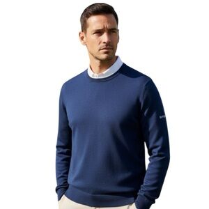 G/Fore Blue Lightweight Merino Blend Crewneck Sweater Men's Medium
BB